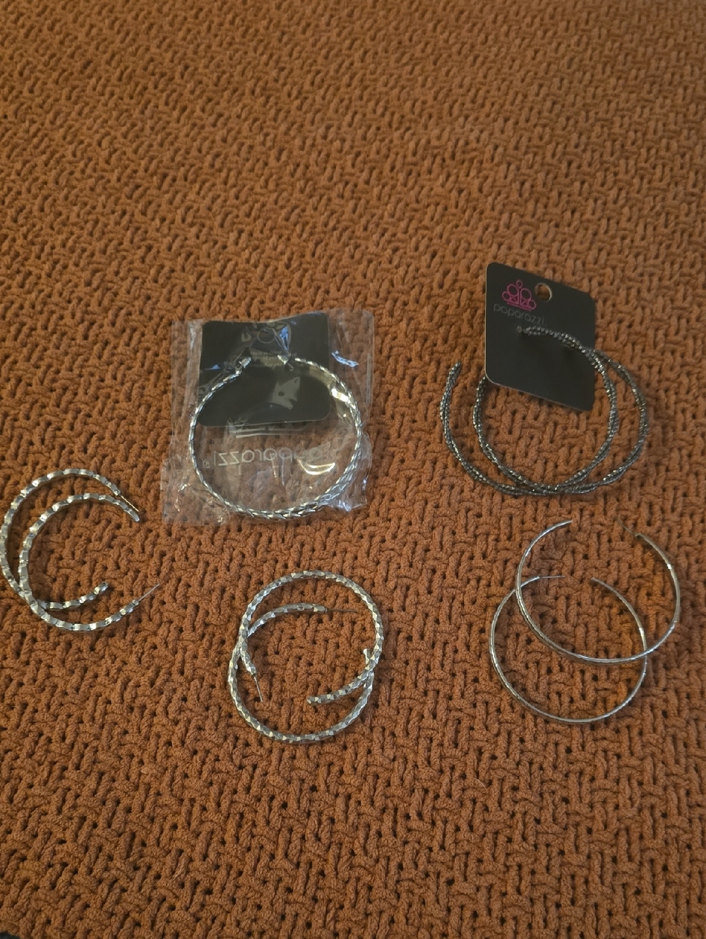 paparazzi Shimmering Silver-Tone Hoop Earring Set